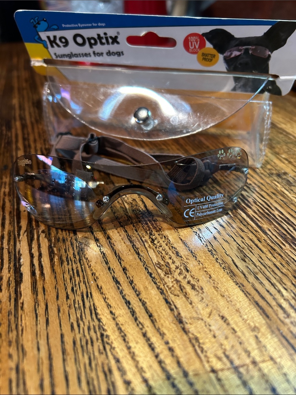 Dog Sunglasses — Brown/Tint UV Protective Goggle NWT